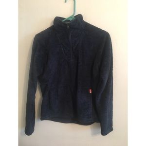 The North Face women’s blue quarter zip fleece
